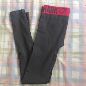 Gymshark Fit Leggings Charcoal Grey/Cranberry